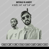 Miyagi And Andy Embroidery File 4 size