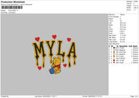 Myla Melt Embroidery File 6 sizes