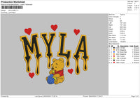 Myla Melt Embroidery File 6 sizes