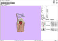 My Milkshake Embroidery File 4 size