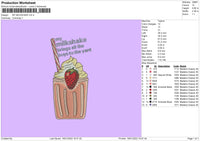 My Milkshake Embroidery File 4 size