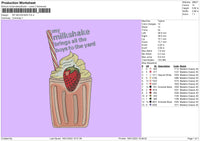 My Milkshake Embroidery File 4 size