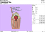 My Milkshake Embroidery File 4 size