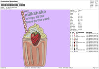 My Milkshake Embroidery File 4 size