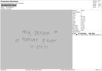 My Person Embroidery File 4 size