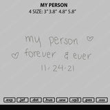 My Person Embroidery File 4 size