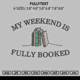 Fullytext Embroidery File 6 sizes