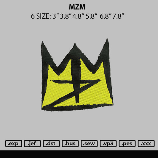 Mzm Embroidery File 6 sizes