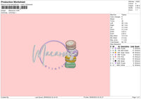 Macarons Embroidery File 6 sizes