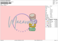 Macarons Embroidery File 6 sizes