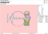 Macarons Embroidery File 6 sizes