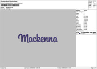Mackennatext Embroidery File 6 sizes