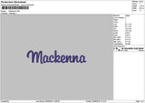 Mackennatext Embroidery File 6 sizes