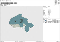 Mackerel Sharks Embroidery File 4 sizes
