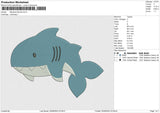 Mackerel Sharks Embroidery File 4 sizes