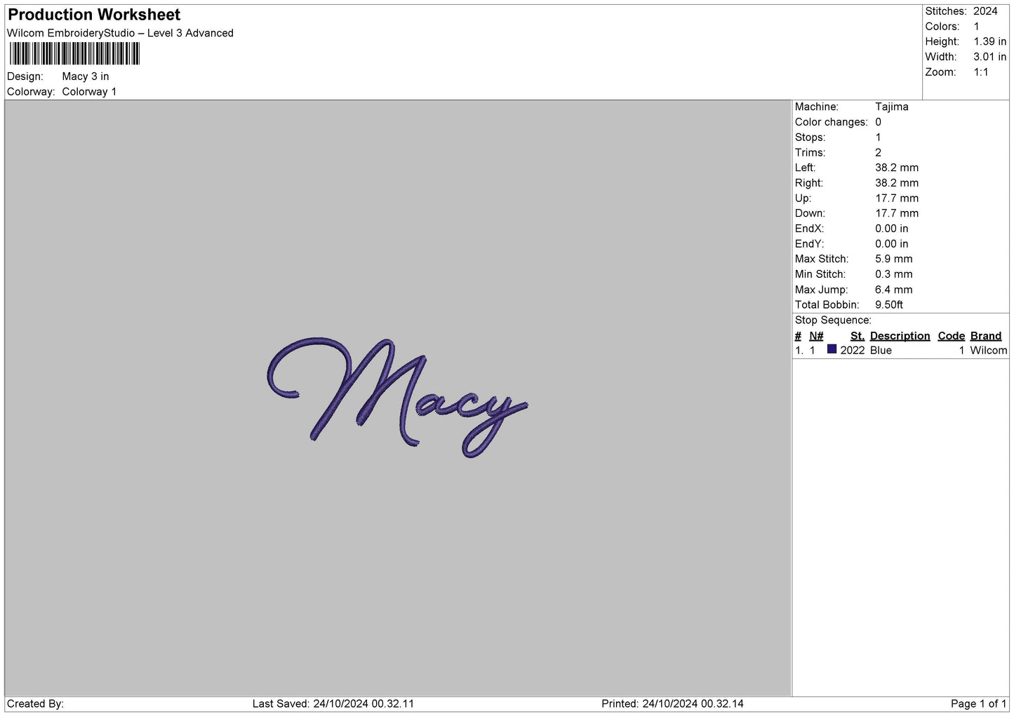 Macy Mila Embroidery 2 Files