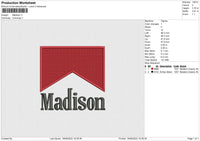 Madison Embroidery File 5 sizes