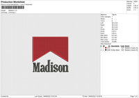 Madison Embroidery File 5 sizes