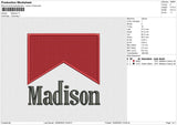 Madison Embroidery File 5 sizes