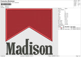Madison Embroidery File 5 sizes