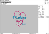 Madisontext Embroidery File 6 sizes