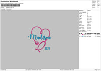 Madisontext Embroidery File 6 sizes
