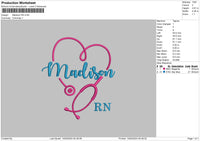 Madisontext Embroidery File 6 sizes