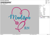 Madisontext Embroidery File 6 sizes