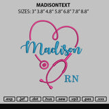 Madisontext Embroidery File 6 sizes
