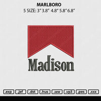 Madison Embroidery File 5 sizes