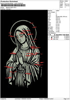 Glitch Statue Embroidery File 4 sizes