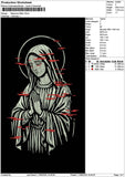 Glitch Statue Embroidery File 4 sizes