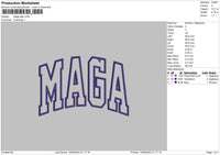 Maga App Embroidery File 6 Sizes