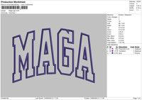 Maga App Embroidery File 6 Sizes