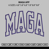 Maga App Embroidery File 6 Sizes