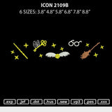 Icon 2109b Embroidery File 6 sizes