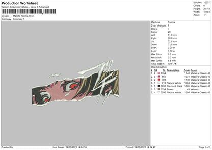 Makato Najiima Embroidery File 4 size