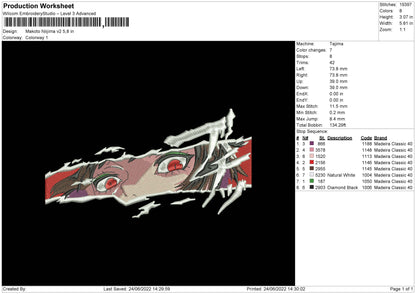 Makato Najiima Embroidery File 4 size