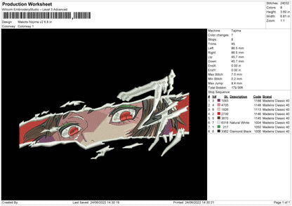 Makato Najiima Embroidery File 4 size