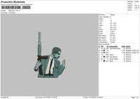 Malcolm X Embroidery File 5 sizes