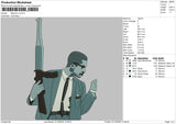 Malcolm X Embroidery File 5 sizes