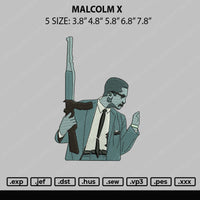 Malcolm X Embroidery File 5 sizes