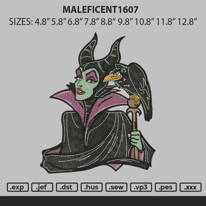 Maleficent1607 Embroidery File 6 sizes