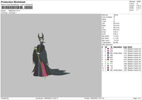 Maleficent Embroidery File 6 sizes