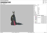 Maleficent Embroidery File 6 sizes