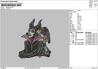 Maleficent1607 Embroidery File 6 sizes