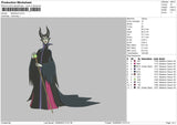 Maleficent Embroidery File 6 sizes