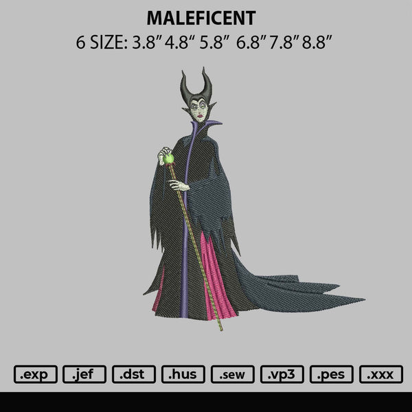 Maleficent Embroidery File 6 sizes