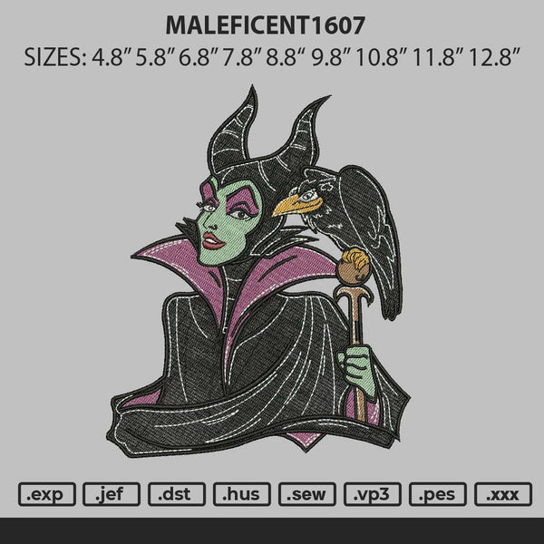 Maleficent1607 Embroidery File 6 sizes