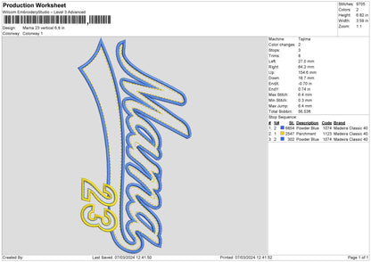 Mama2301 Embroidery File 6 sizes
